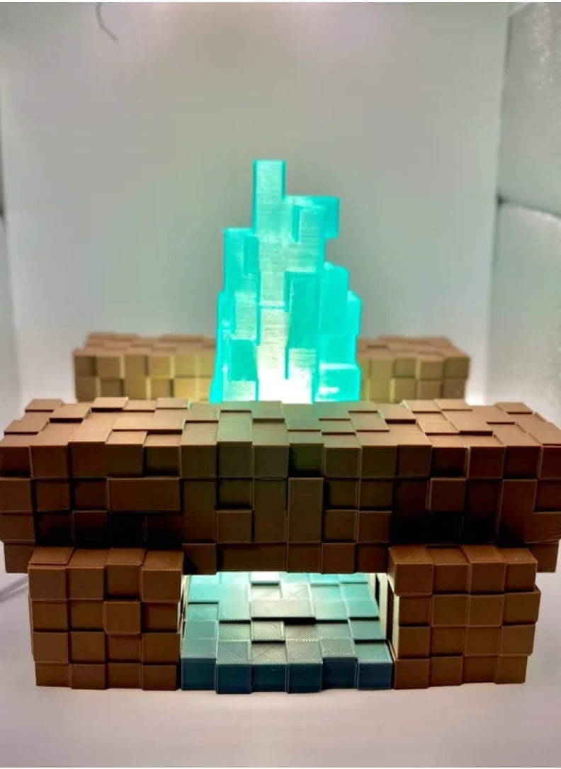 3D Brothers Minecraft Campfire Lamp  - Image 2