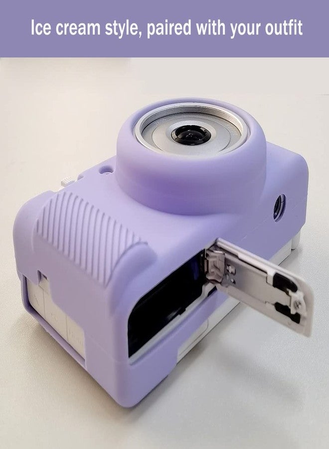 Pocoukate Case for Sony ZV-1F, ZV-1 II/ZV-1M2 Vlog Camera, ZV1F Camera Silicone Cover, Anti-Scratch Slim Fit Soft with ZV1 F Screen Protector- Lilac Colour Skin - Image 3
