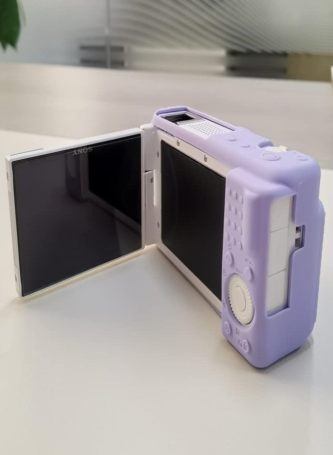 Pocoukate Case for Sony ZV-1F, ZV-1 II/ZV-1M2 Vlog Camera, ZV1F Camera Silicone Cover, Anti-Scratch Slim Fit Soft with ZV1 F Screen Protector- Lilac Colour Skin - Image 4