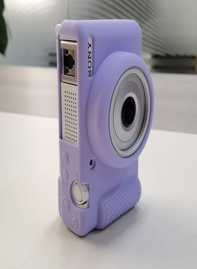 Pocoukate Case for Sony ZV-1F, ZV-1 II/ZV-1M2 Vlog Camera, ZV1F Camera Silicone Cover, Anti-Scratch Slim Fit Soft with ZV1 F Screen Protector- Lilac Colour Skin - Image 2