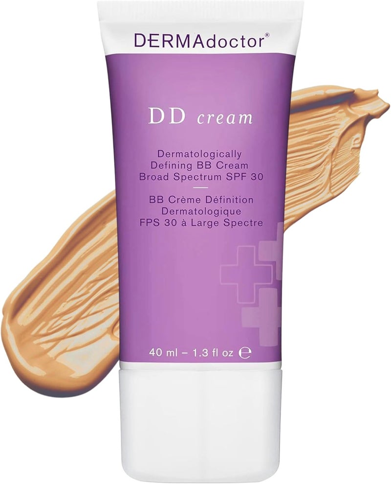 DERMAdoctor DD Cream AllinOne Tinted Moisturiser with SPF 30 AntiAging Daily Defence Cream for Even Skin Tone 40 Millilitres DRDDCR