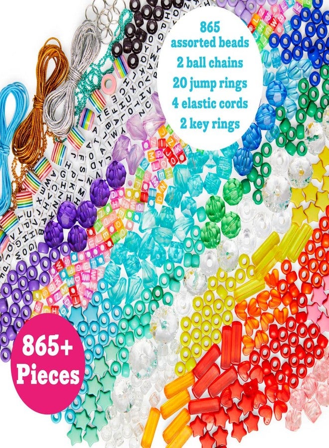 Kid Made Modern مجموعة مجوهرات كيد ميد مودرن - مجموعة خرز ملونة - مجموعة أساور خرز - 865+ قطعة - حرف يدوية للأطفال - مجموعة حرف بالجملة - أنشئ فنك الخاص - تشمل مستلزمات الفن والمجوهرات - للأعمار 6 سنوات فما فوق - Image 2