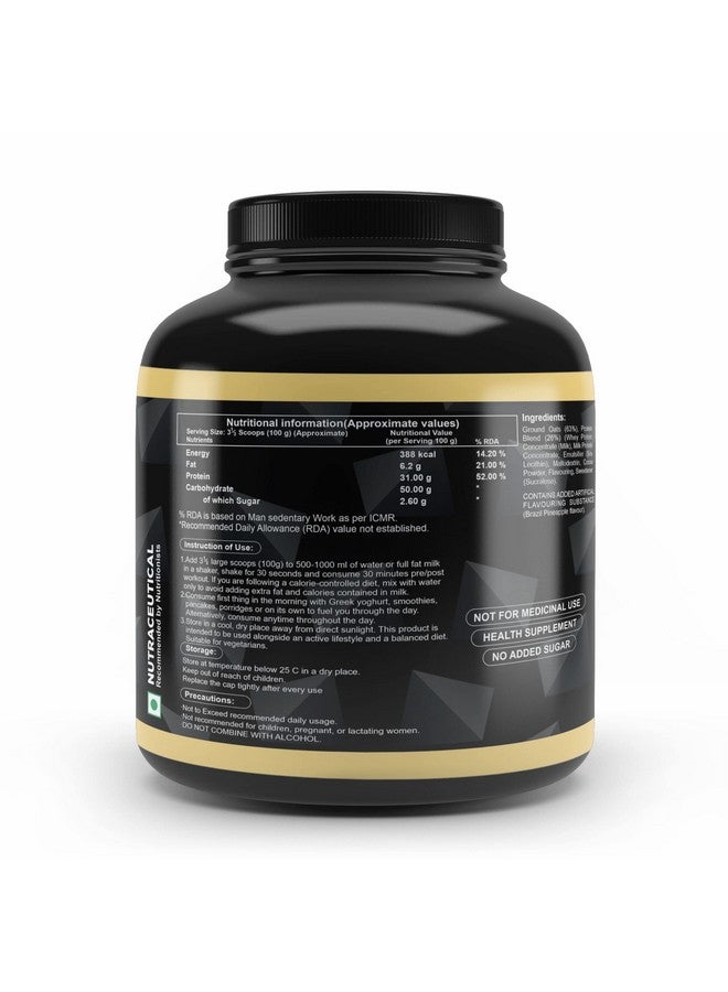 جي دي أم مكمل غذائي رياضي Mass Gainer Supreme غني بالبروتين | بنكهة الأناناس | 3 كجم (30 وجبة) - Image 2