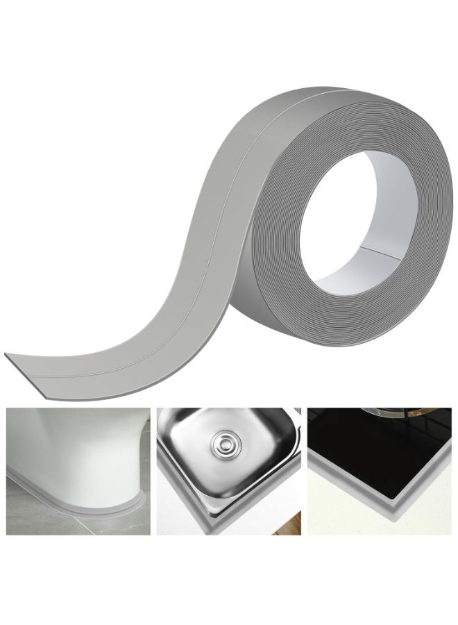 Waterproof Self Adhesive Caulk Strip Tape, Bathroom Kitchen Sealing Tape, Mold Resistant Gap Seal Strip, Wall Edge Protector for Sink Bathtub Countertop - Image 1