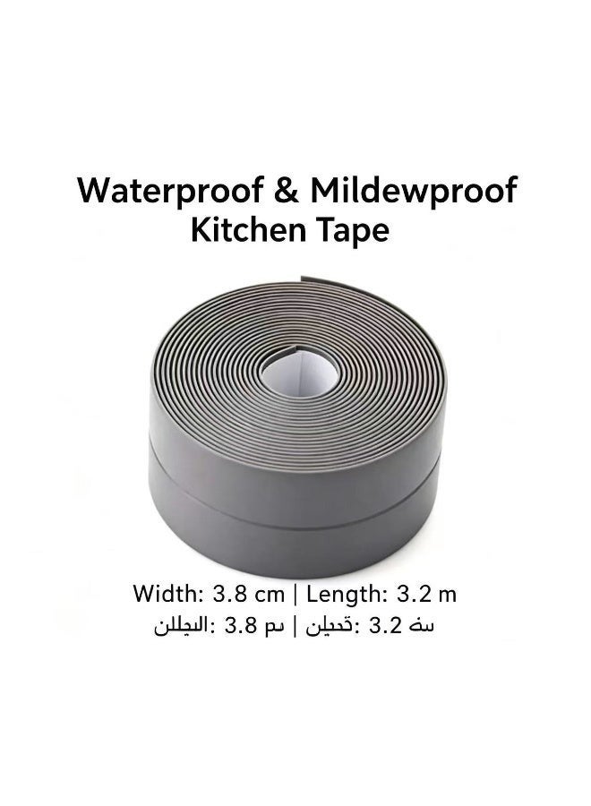 Waterproof Self Adhesive Caulk Strip Tape, Bathroom Kitchen Sealing Tape, Mold Resistant Gap Seal Strip, Wall Edge Protector for Sink Bathtub Countertop - Image 3