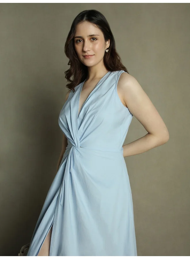Dennis Lingo Knot-Detail Midi Dress