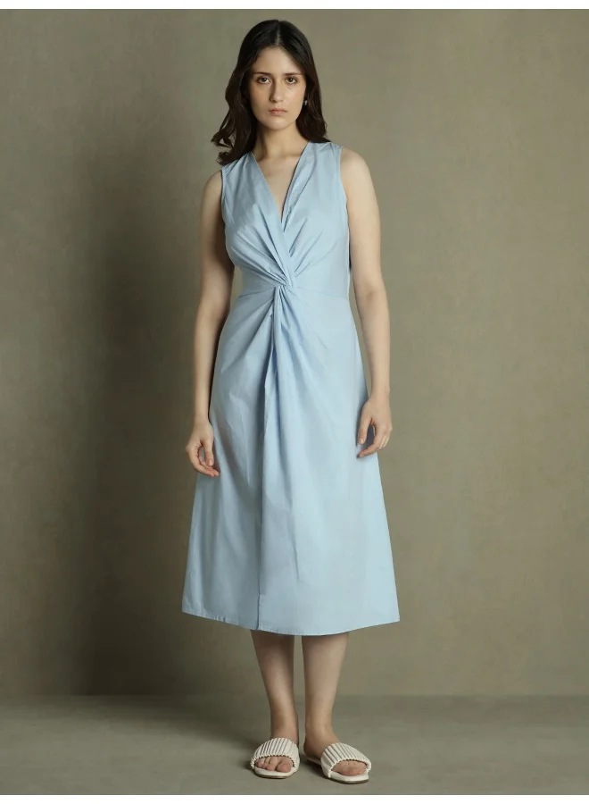 Dennis Lingo Knot-Detail Midi Dress