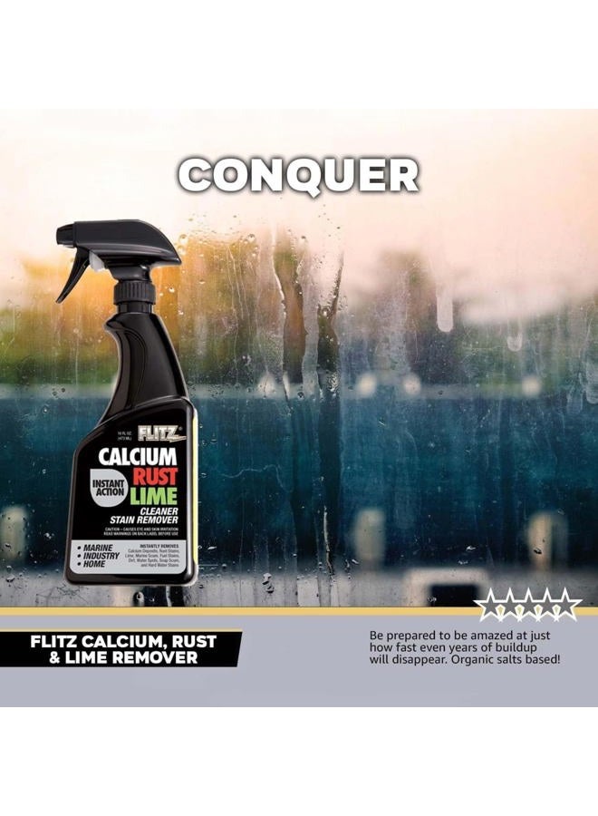 Flitz Calcium, Rust, & Lime Remover - 16oz Bottle of USA-Made Limescale Remover for Toilets, Showers, and More - Powerful Spray that Instantly Eliminates Tarnish, Grease, and Other Grime (3 Pack) - Image 2