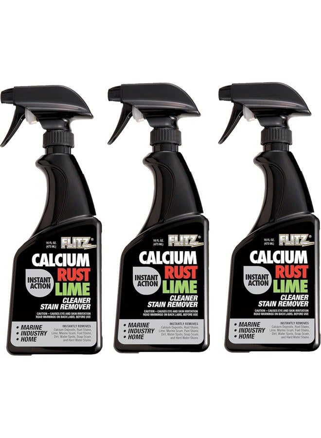 Flitz Calcium, Rust, & Lime Remover - 16oz Bottle of USA-Made Limescale Remover for Toilets, Showers, and More - Powerful Spray that Instantly Eliminates Tarnish, Grease, and Other Grime (3 Pack) - Image 1