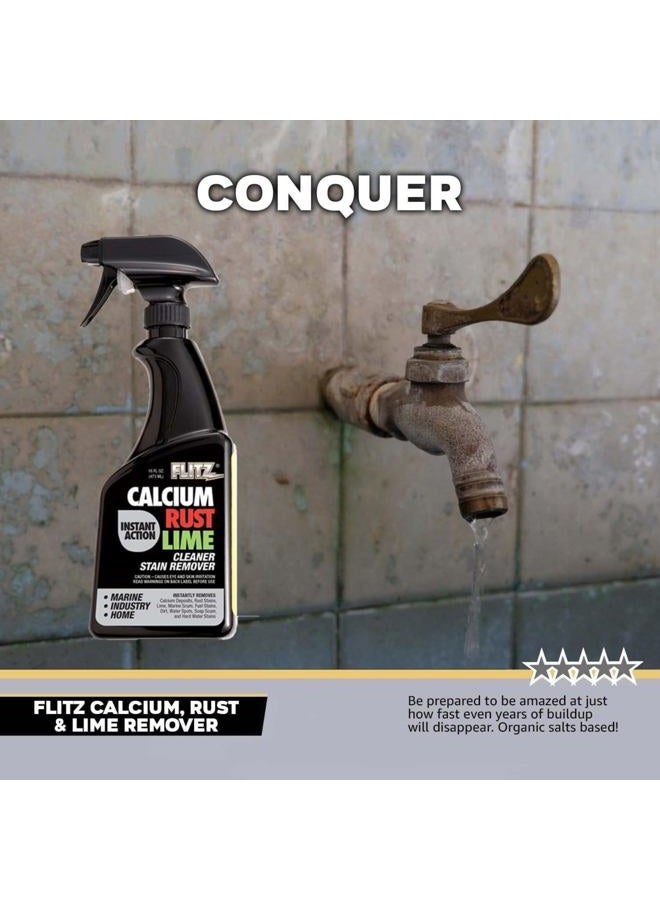 Flitz Calcium, Rust, & Lime Remover - 16oz Bottle of USA-Made Limescale Remover for Toilets, Showers, and More - Powerful Spray that Instantly Eliminates Tarnish, Grease, and Other Grime (3 Pack) - Image 3