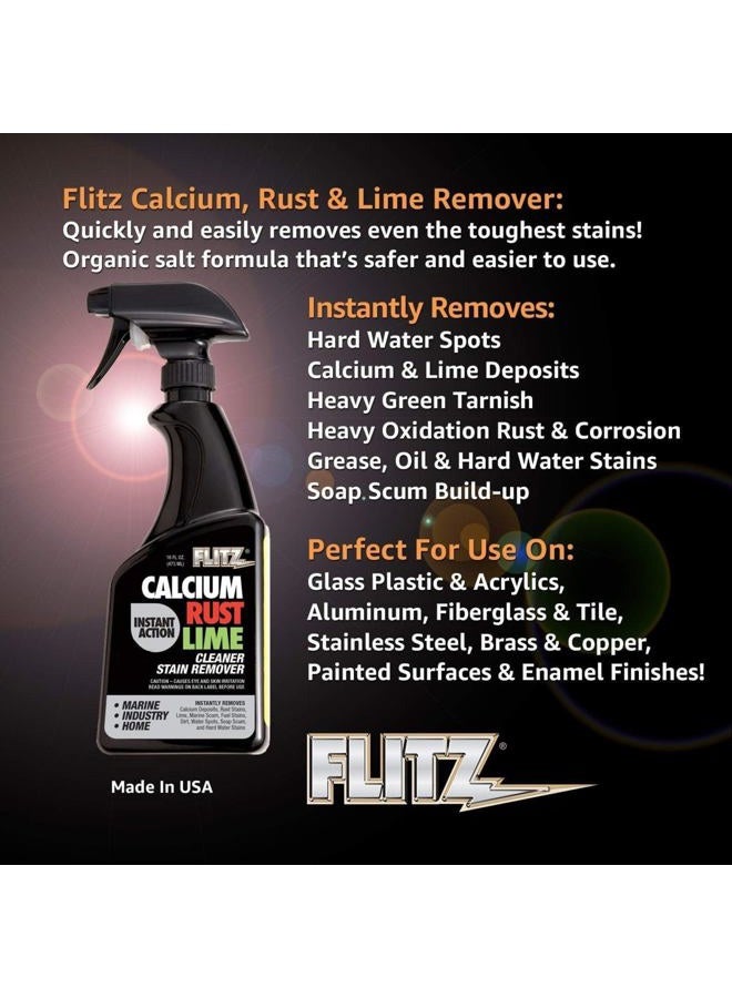 Flitz Calcium, Rust, & Lime Remover - 16oz Bottle of USA-Made Limescale Remover for Toilets, Showers, and More - Powerful Spray that Instantly Eliminates Tarnish, Grease, and Other Grime (3 Pack) - Image 5