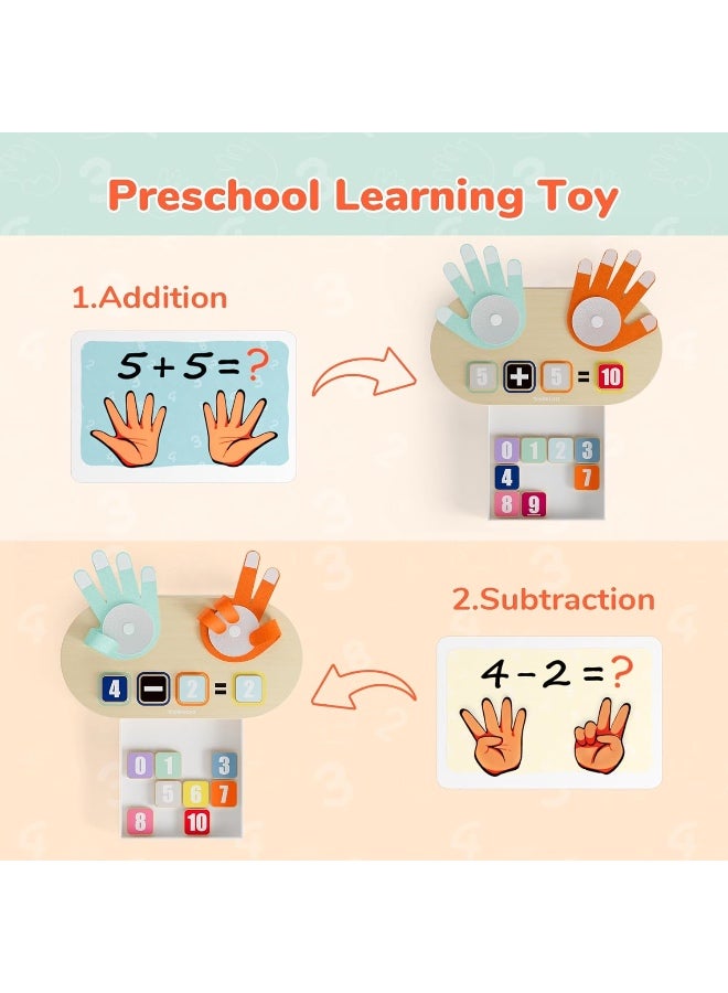 Montessori Math Learning Toy for 3 Years Old Children - Finger Counting Game for Learning Numbers, Educational Numberblocks Toys for 3 4 5 Years Old Boys Girls Gifts - Image 2