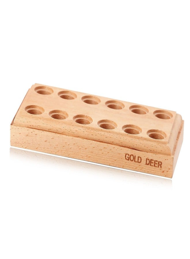 GOLD DEER Wood Pliers Block with 12 Holes Wooden Plier Organizer Hardwood Plier Racks Pliers Holder Pliers Storage Rack Jewelry Tool Organizer Jewelry Making Organizers and Storage - Image 1