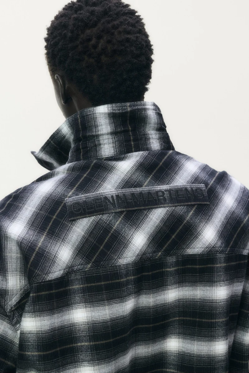 H&M  Foiled flannel overshirt for Men | Best Price UAE