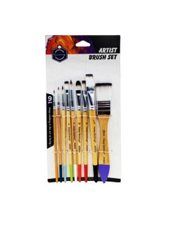 Keep Smiling Keep smiling high quality Artist brush 9pcs white nylon brush set - No:A6900  - Image 2