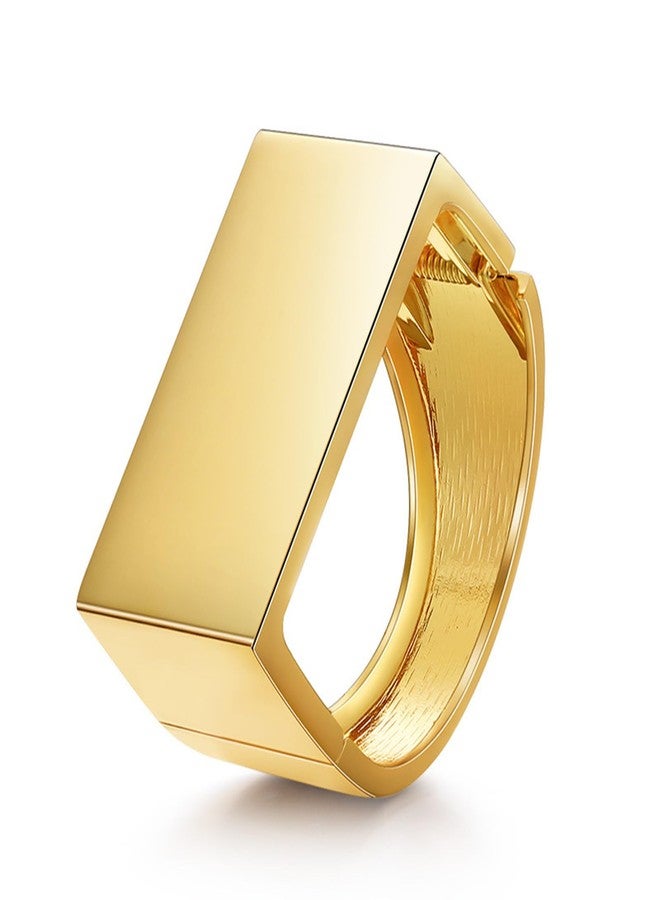 أساور YBMYCM عريضة مطلية بالذهب للنساء، أساور مفتوحة مرصعة بأحجار الراين اللامعة، أساور معصم للنساء كهدية - Image 1