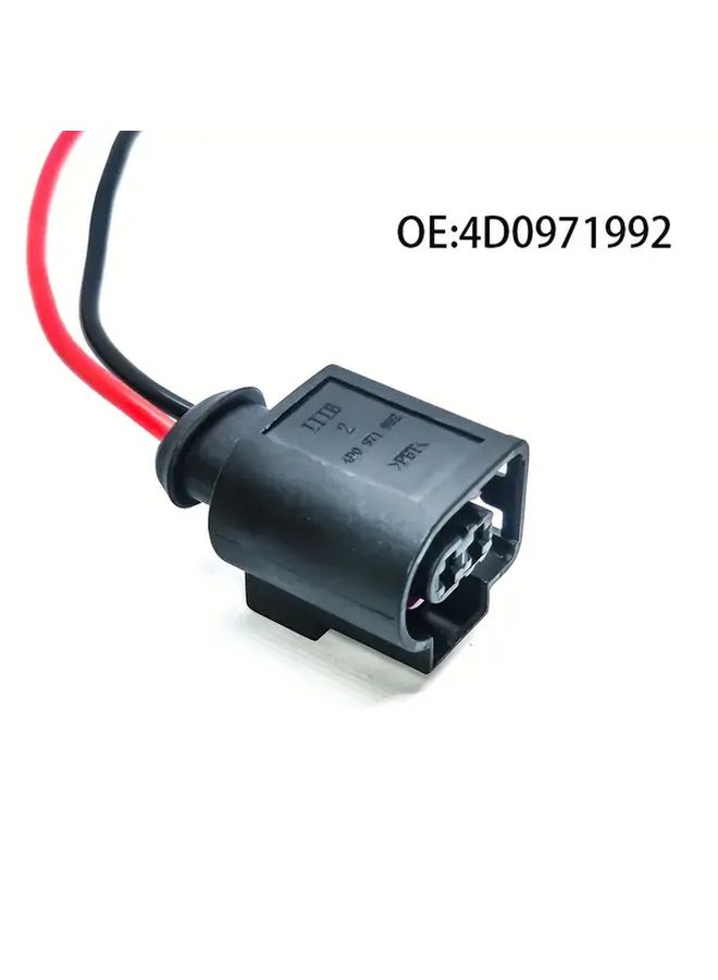 2 Pin Fuel Injector Electrical Connector Plug 1 Pack Replaces 4D0971992 - Image 1