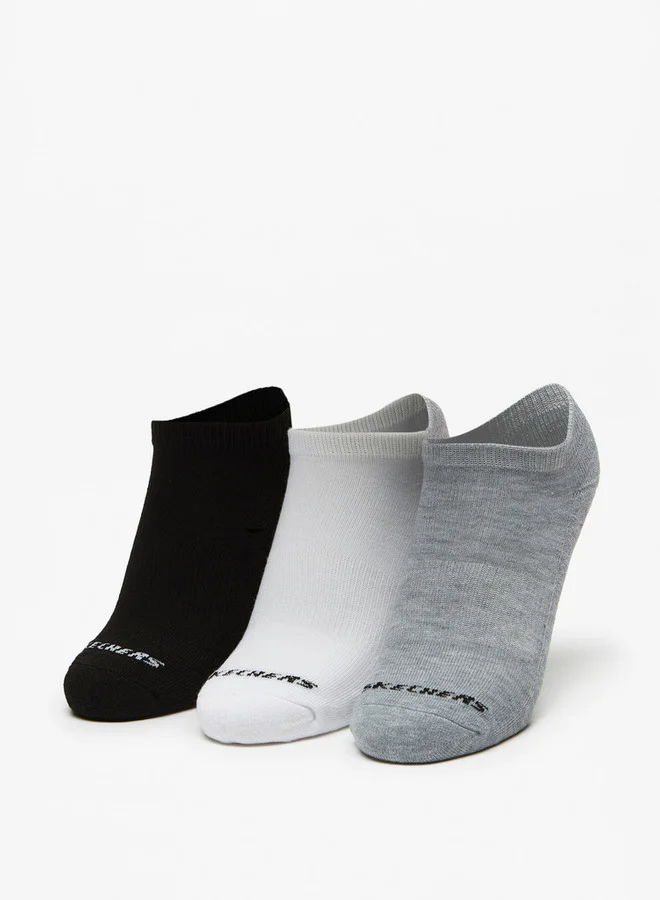 Logo Print Ankle Length Socks - Set of 3