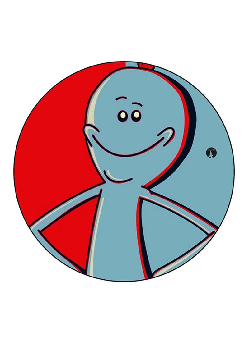 RKN Blue Man Printed Round Pin Badge Multicolour - Image 2