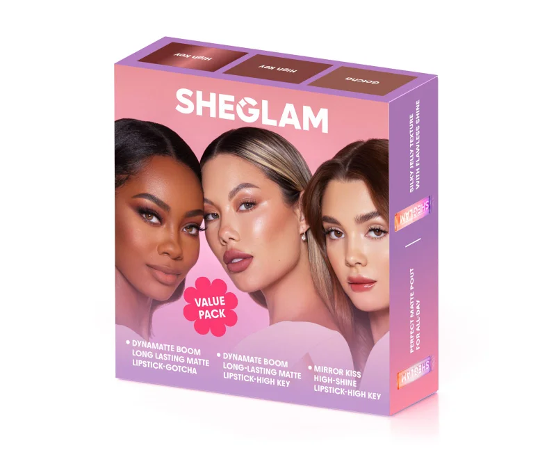 Sheglam Lipstick Trio – 3 Shades, Endless Looks Value Pack