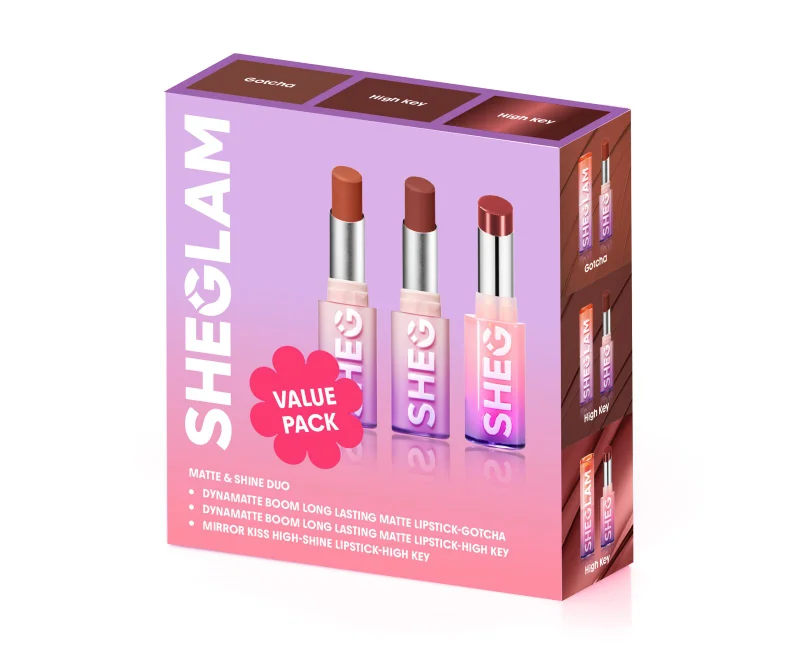 Sheglam Lipstick Trio – 3 Shades, Endless Looks Value Pack