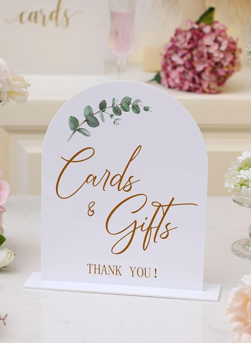 TPGP 10 Set White Acrylic Arch Table Sign With Holders, 8x10 in Wedding Table Numbers, 1/8 in Thick, DIY Blank Arched Acrylic Sign for Wedding Reception, Centerpiece, Decoration, Event  - Image 1