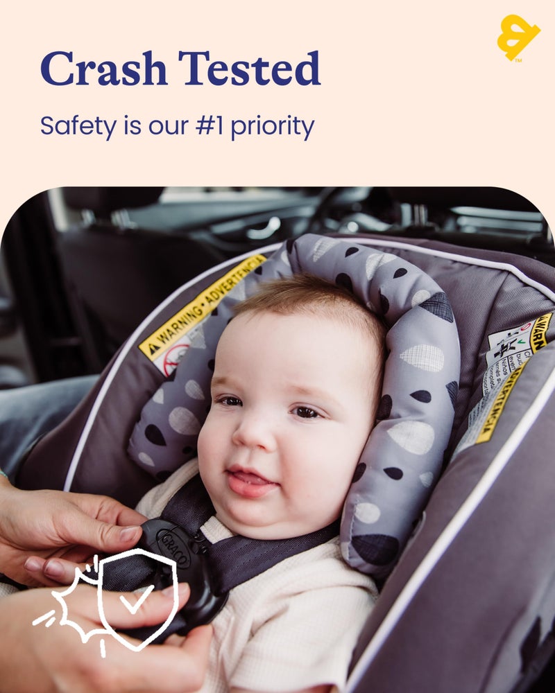 Travel Bug Baby & Toddler 2-in-1 Head Support Duo Head Support for Car Seats, Strollers & Bouncers (Black/Grey/White), 8x2.75x10 Inch (Pack of 1) - Image 4