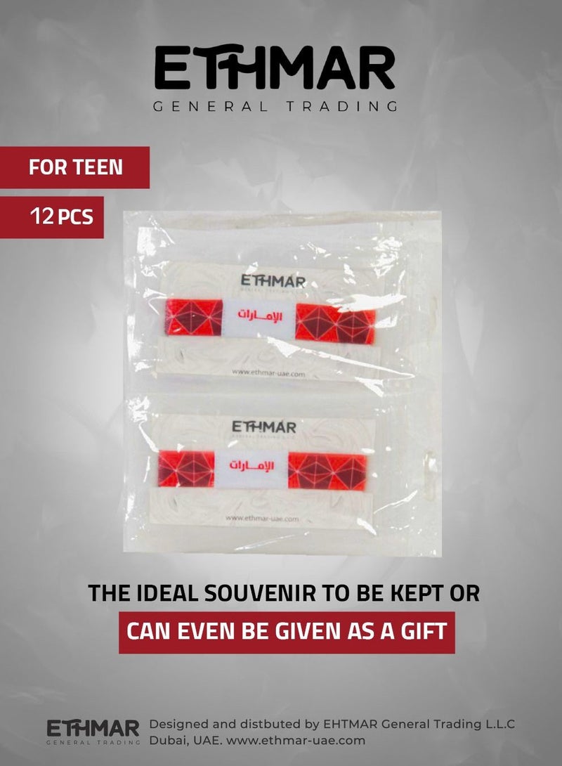 Bracelets Ethmar Bracelets 12 high quality elastic band  Red Color  for Teen - Image 3