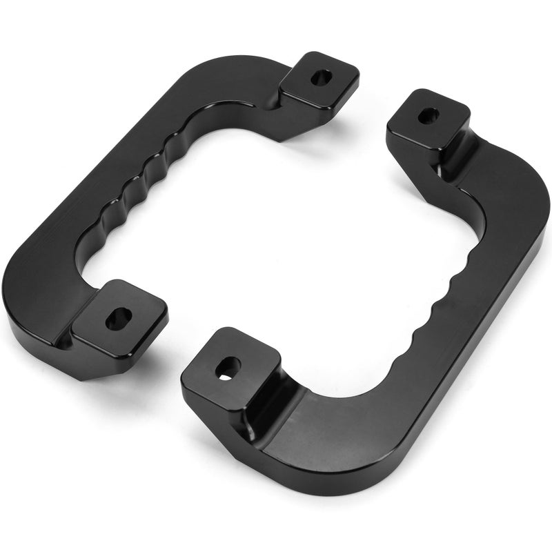 KH866 Interior Grab Handle Car Grip - 2 Pack Assist Replacement Passenger Roof Sturdy Billet Handles Heavy Duty Premium Ideal for Camper Trailer RV Handrail Safety Aluminium Alloy Enclosed Door Bar, Black - Image 2