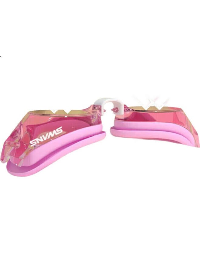 Swans Children'S Swimming Goggles, Imported From Japan, Waterproof And Anti-Fog, High-Definition, For Older Children, Diving And Swimming Glasses, Coated, Pink - Image 3