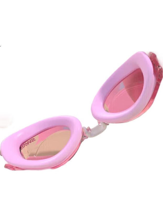 Swans Children'S Swimming Goggles, Imported From Japan, Waterproof And Anti-Fog, High-Definition, For Older Children, Diving And Swimming Glasses, Coated, Pink - Image 1