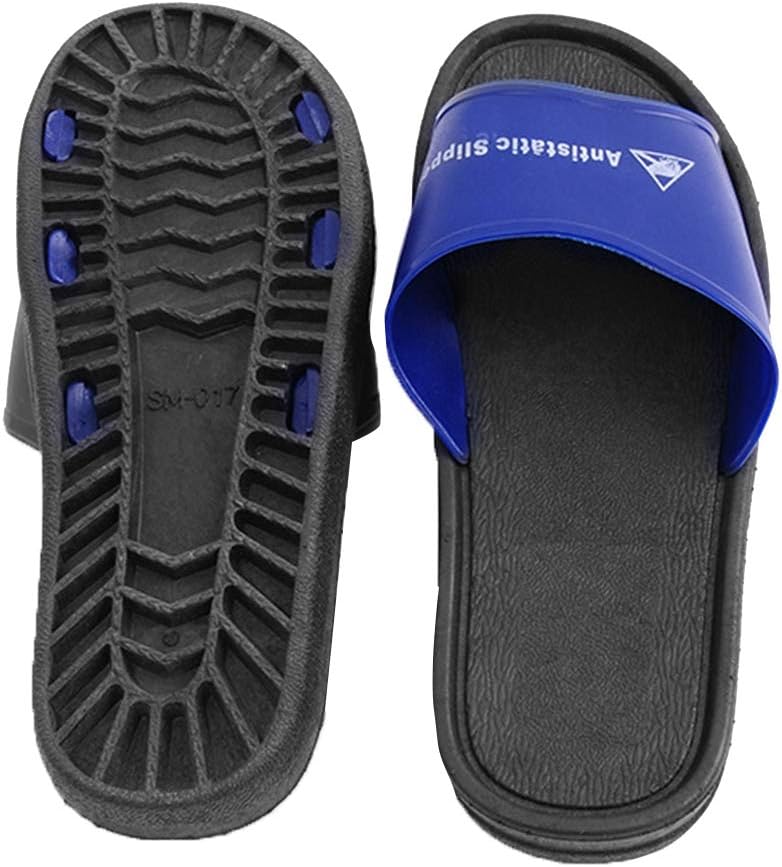 كلاراكو نعال مضادة للكهرباء الساكنة، أحذية عمل للجنسين مقاومة للغبار ومضادة للانزلاق، مصنوعة من مادة البولي فينيل كلوريد، نعال عمل للتأمين العمالي لمصانع الإلكترونيات وورش العمل - Image 2