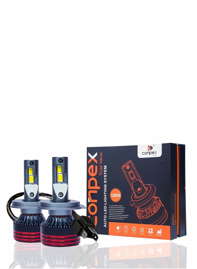 Conpex M8 Pro H4 led Headlight Bulbs Conversion Kit  - Image 1