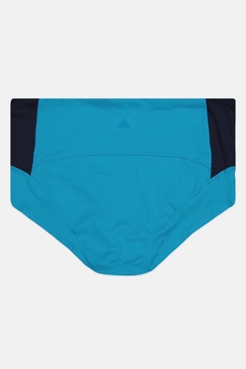 Adidas Women High Rise Bikini Bottom, Blue  - Image 3
