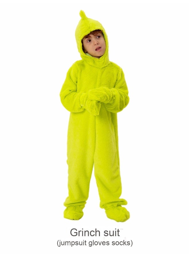 Santa Claus Green Monster Greeny Strange Jackalope Costume For The Halloween Party Performance - Image 1