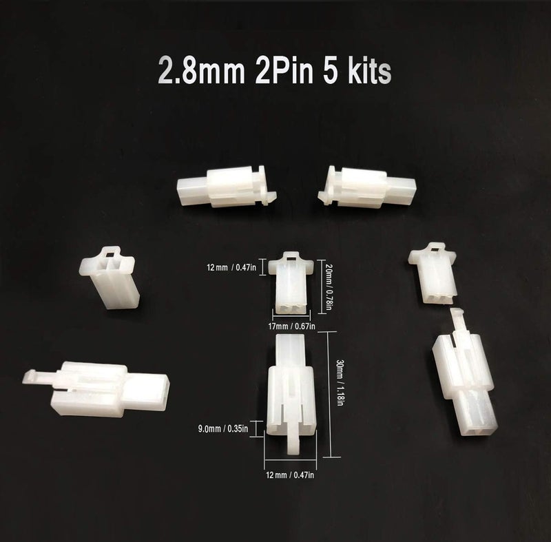 SAMDO 400Pcs 2.8mm 2 3 4 6 9 Pin Automotive Electrical Wire Connector Male Female Socket Plug Header Crimp Wire Terminals Kit for Boat, Car, Motorcycle - Image 2
