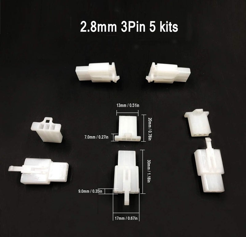 SAMDO 400Pcs 2.8mm 2 3 4 6 9 Pin Automotive Electrical Wire Connector Male Female Socket Plug Header Crimp Wire Terminals Kit for Boat, Car, Motorcycle - Image 3
