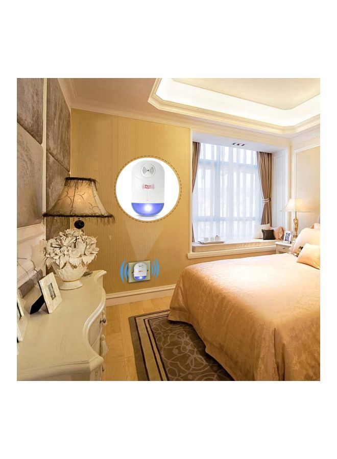 NIBEMINENT Electronic Ultrasonic Pest Repeller White/Red/Blue 18.5x6.2x13.5centimeter - Image 4