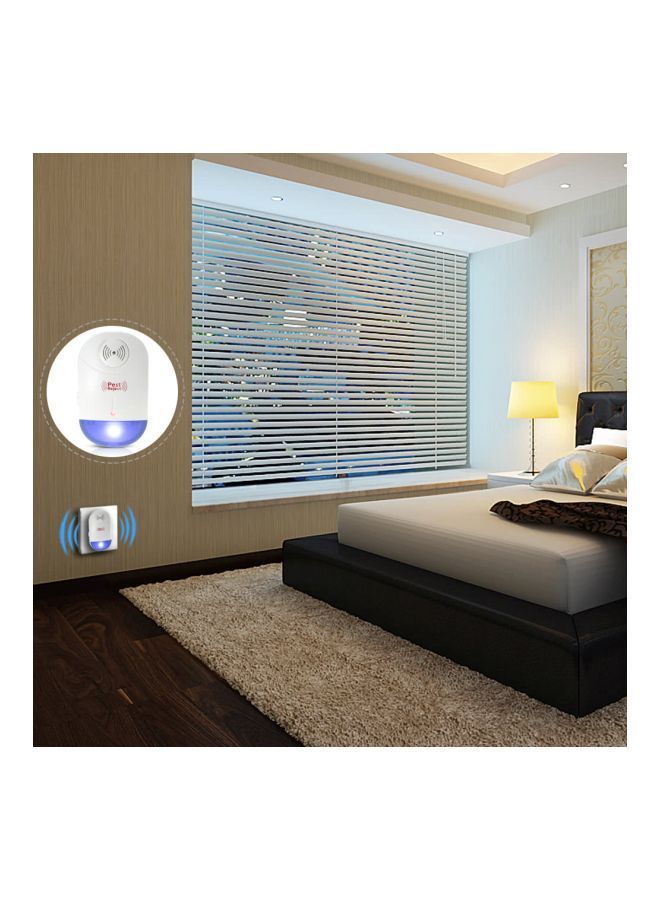 NIBEMINENT Electronic Ultrasonic Pest Repeller White/Red/Blue 18.5x6.2x13.5centimeter - Image 5