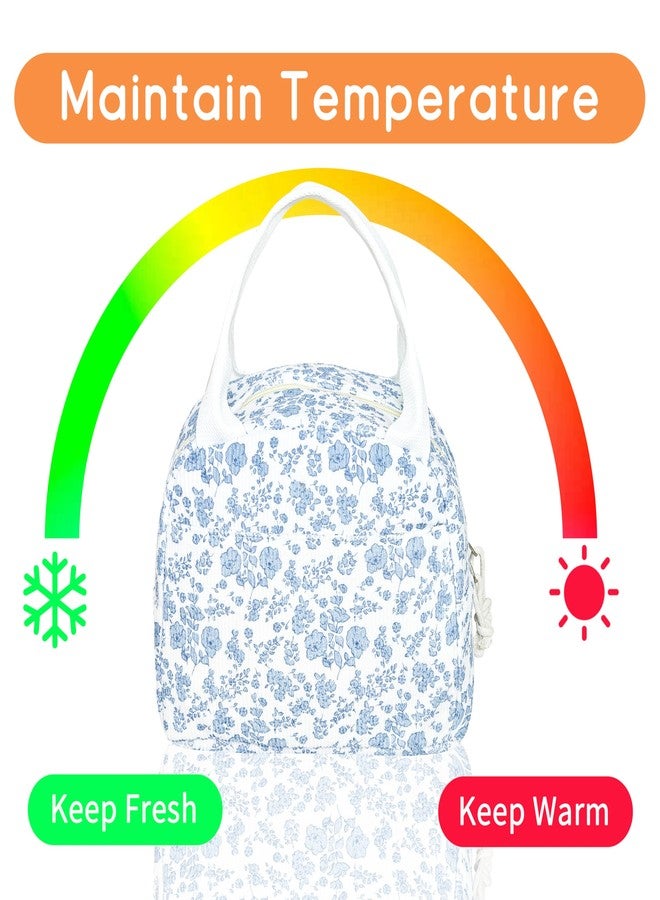 GISMTR Lunch Bag for Women Insulated Lunch Box Cute Corduroy Lunch Tote Bags Reusable Large Capacity Cooler Bag for Travel Work Picnic - Image 3