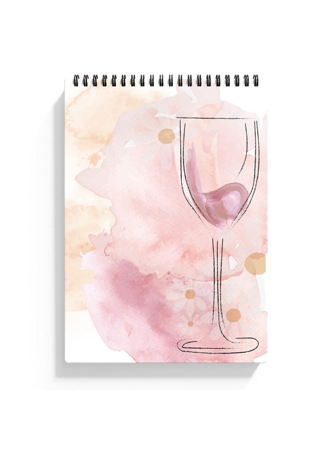 FACTOR NOTES Factor Notes Watercolour Book: A5, 300 GSM Paper, 24 Pages with Perforation, Wiro Bound (Wine Glass)  - Image 1