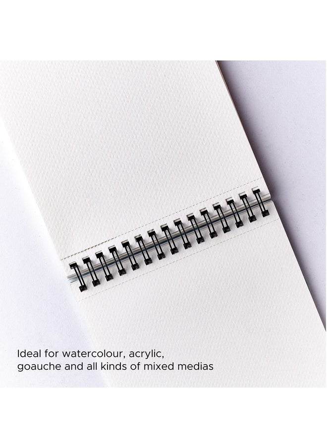 FACTOR NOTES Factor Notes Watercolour Book: A5, 300 GSM Paper, 24 Pages with Perforation, Wiro Bound (Wine Glass)  - Image 4