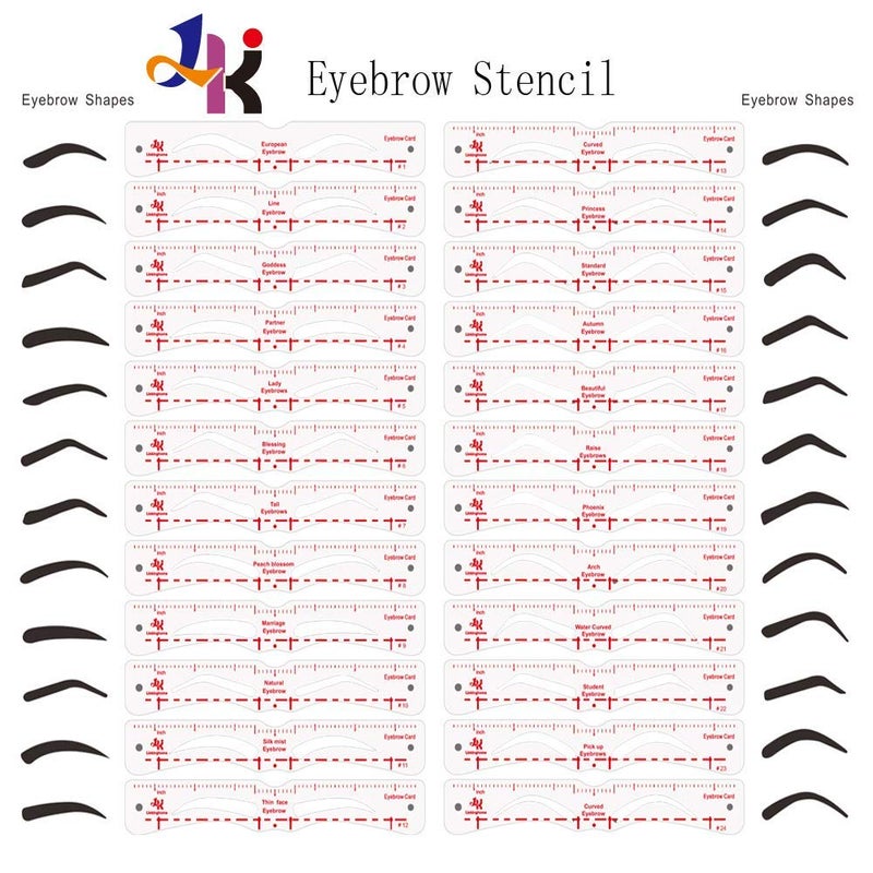 Linkinghome Eyebrow Stencil & Eyebrow Pencil, 30 Eyebrow Shaper Kit, Reusable Eyebrow Template With Strap & Eyebrow Razor, Waterproof Eyebrow Pen, 3 Minutes Makeup, Suitable for 98% - Image 3