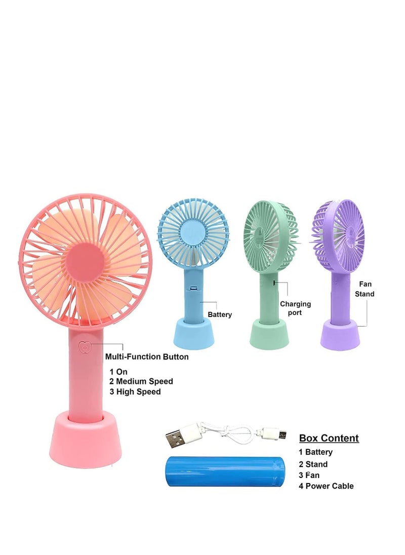 Generic - Mini Handheld Rechargeable Fan – Portable USB Fan (Random Color) - Image 1