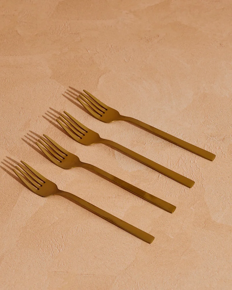 REDTAG Gold Cake Fork Set (4 Piece)
