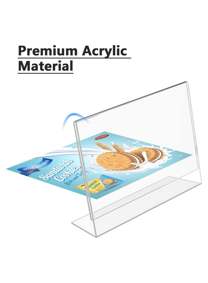 تي بي جي بي حامل عرض أكريليك وحامل لافتات ورقية/إطار صور أكريليك/حامل قائمة طعام (حامل كبير 4 بوصة × 6 بوصة) - عبوة من 4 قطع - Image 4