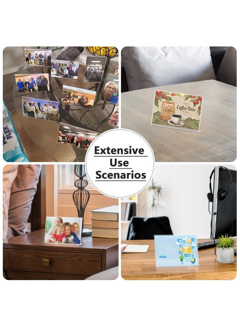 تي بي جي بي حامل عرض أكريليك وحامل لافتات ورقية/إطار صور أكريليك/حامل قائمة طعام (حامل كبير 4 بوصة × 6 بوصة) - عبوة من 4 قطع - Image 5