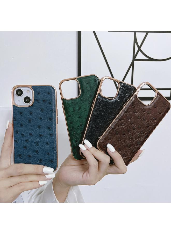 اس-توب جراب نانو من الجلد الطبيعي بتصميم جلد النعام لهاتف iPhone 14 - Image 3