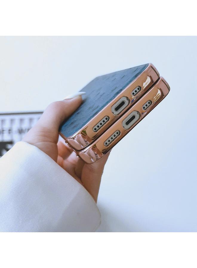 اس-توب جراب نانو من الجلد الطبيعي بتصميم جلد النعام لهاتف iPhone 14 - Image 5