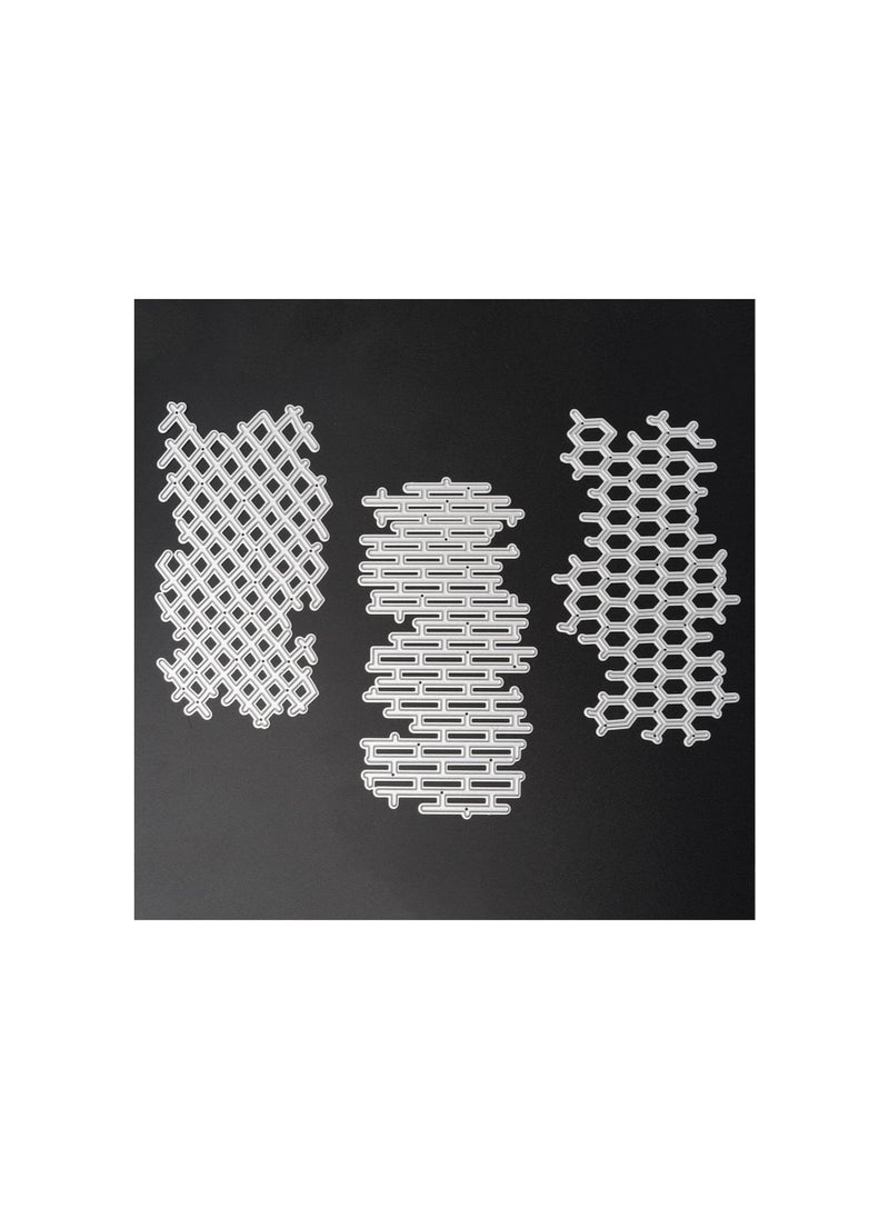 Generic - Brick Net Cutting Dies Metal Irregular Brick Net Die Cuts Grid Background Embossing Stencils Template for DIY Scrapbooking Album Decorative - Image 1